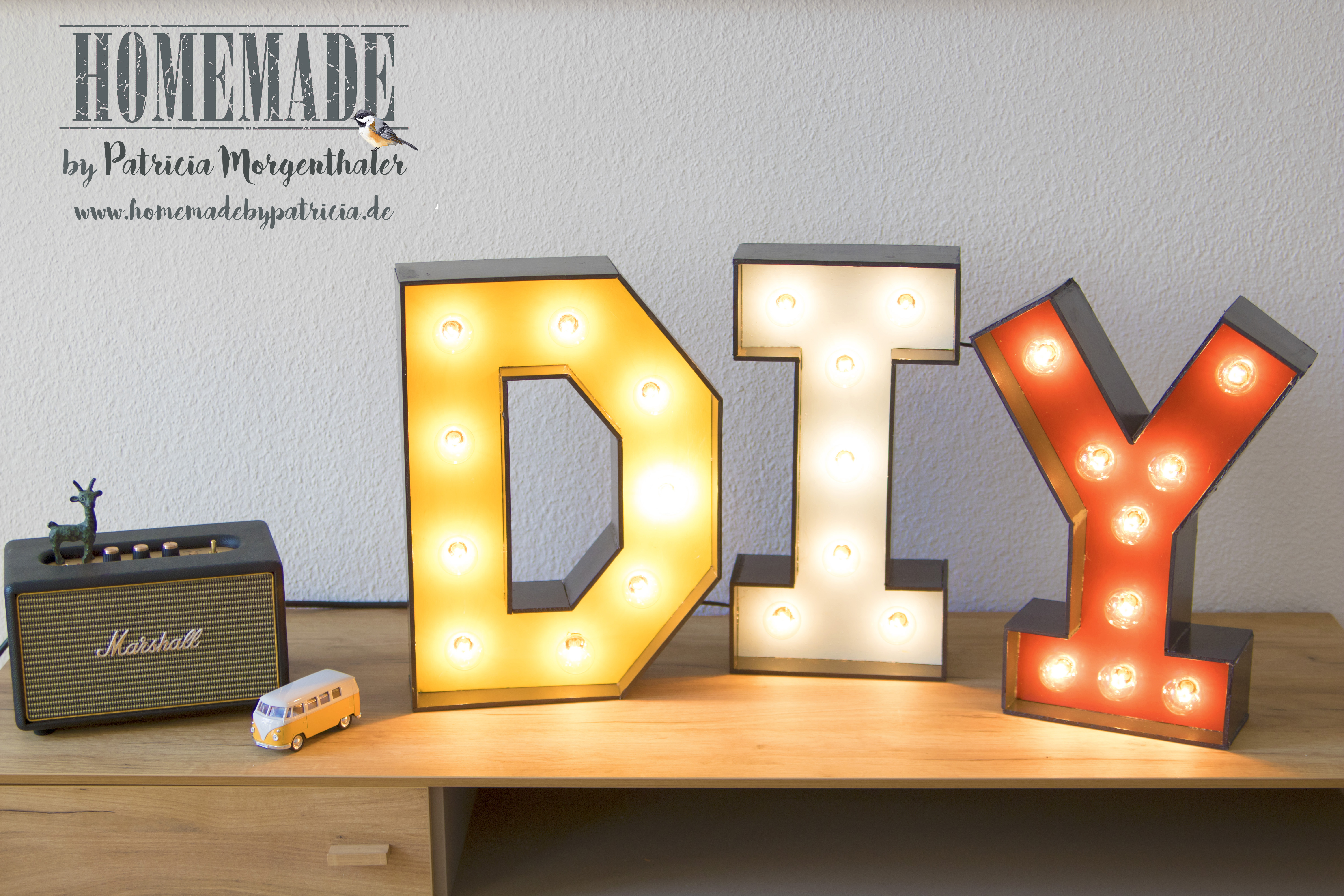 DIY: Vintage Leuchtbuchstaben einfach und kostengünstig selber machen
