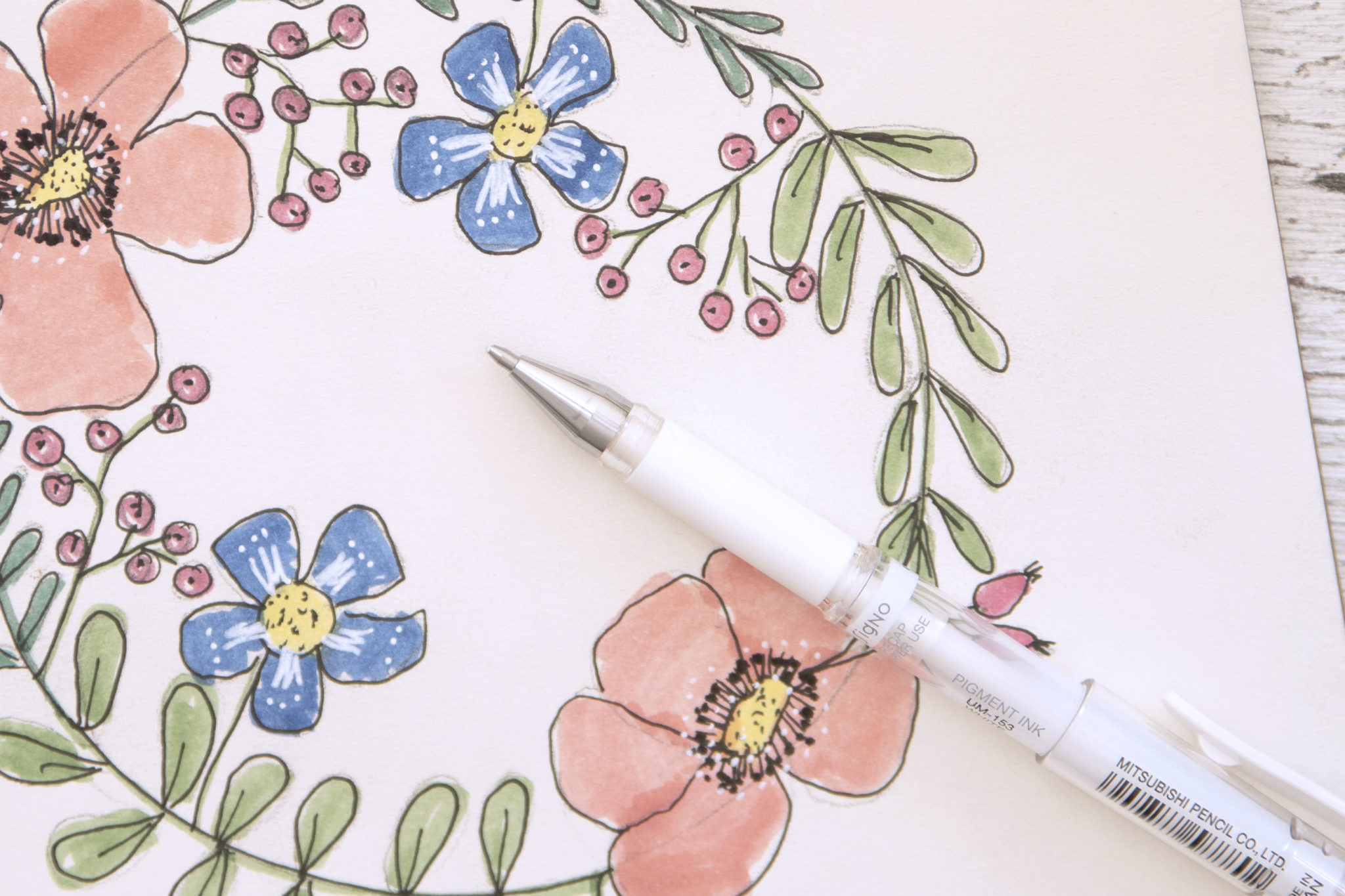 Blumenkranz mit Handlettering Natural Hygge by Patricia